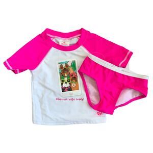 Skechers 18M 2 Piece Frenchie Selfie Rashguard Swimsuit